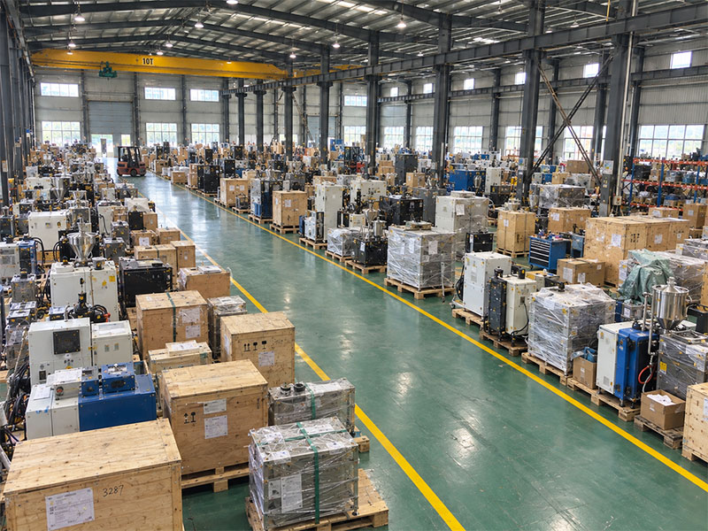 Wrapped machinery and equipment stored in a professional warehouse in China